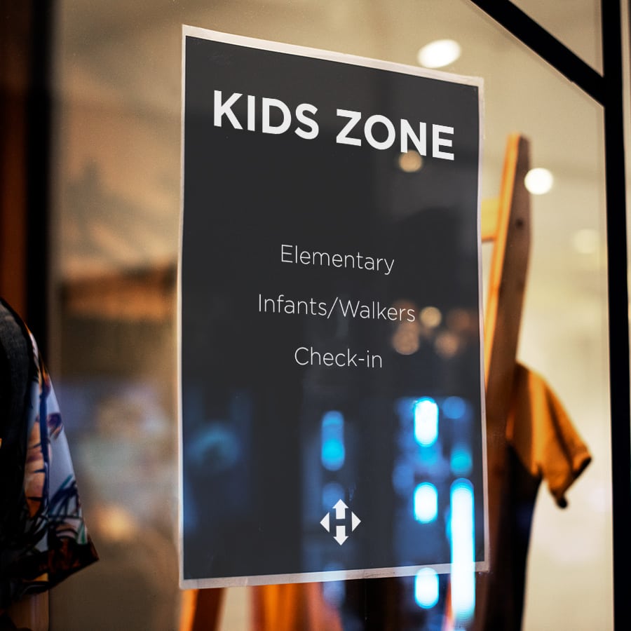 Kids Zone Sign
